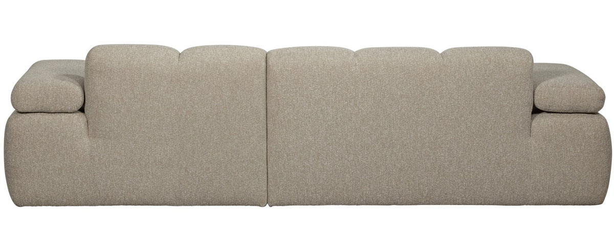 woood Chaiselongue Sofa MOJO rechts Bouclé beige melange