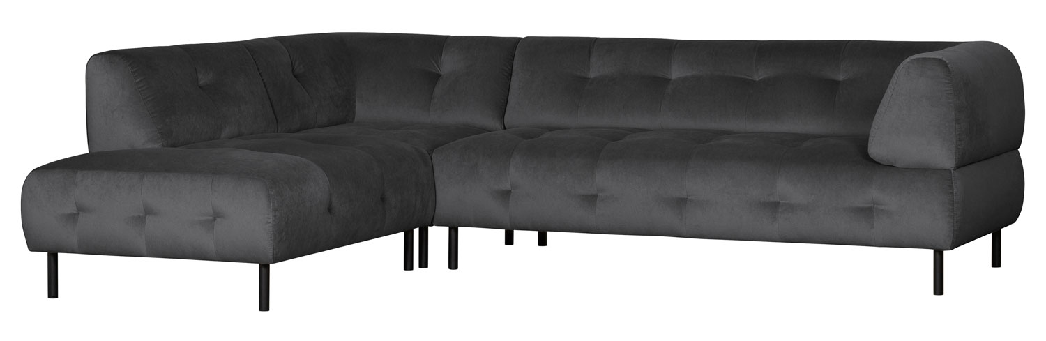 woood Lloyd Ecksofa links washed Velvet Samt Gusseisen