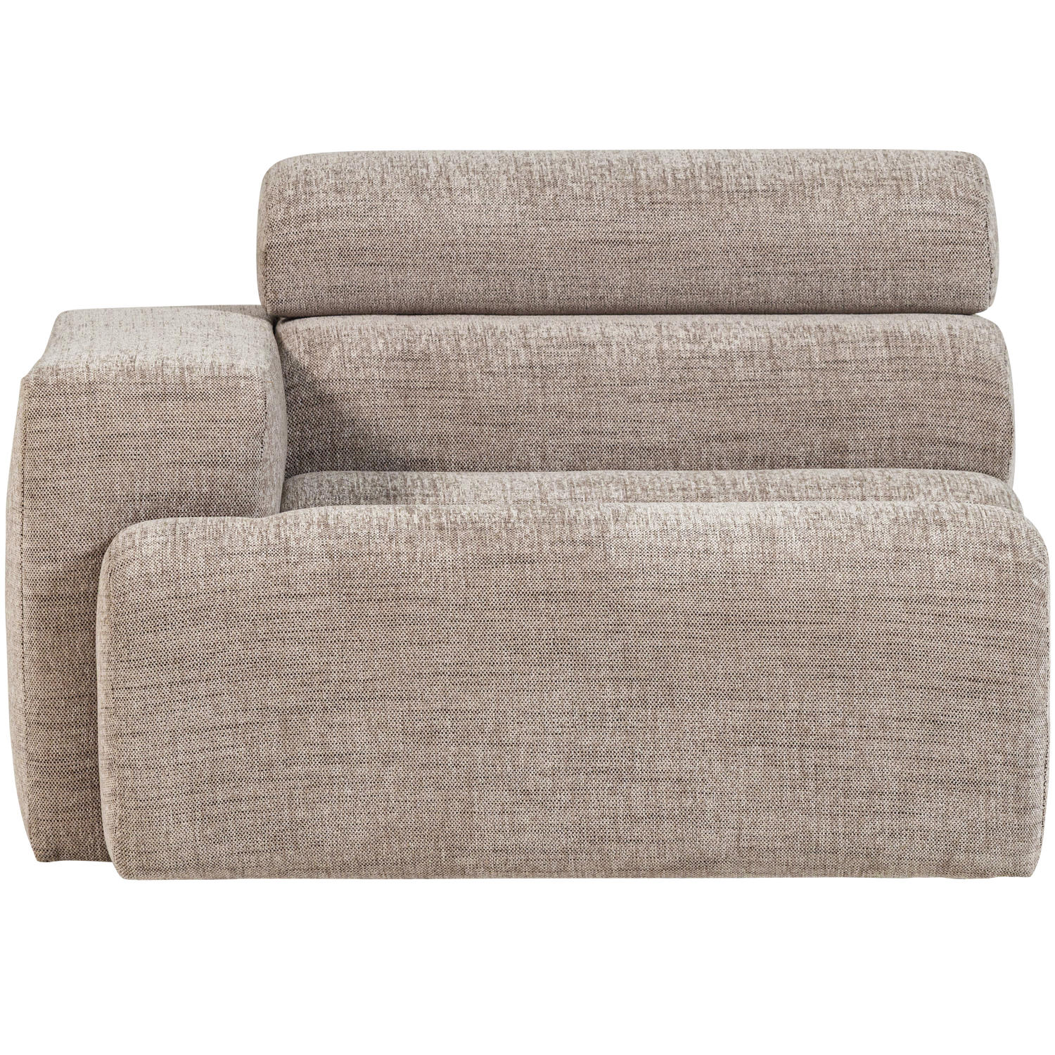 Sofaelement NOVI mit Armlehne links Element Webstoff natur melange