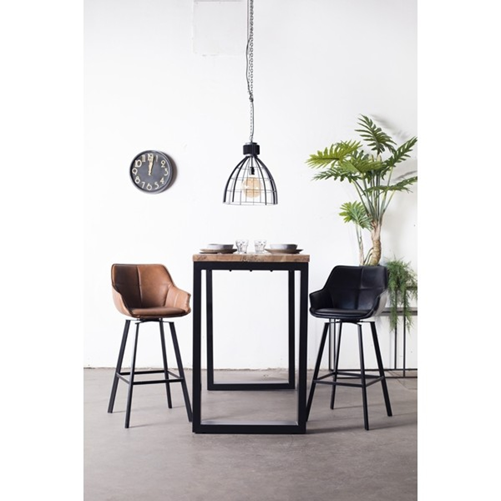 Barhocker Shannon SH 74 cm schwarz drehbar