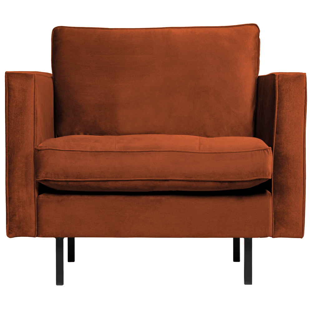 1,5 Sitzer Sessel Rodeo Classic Samt rostfarben