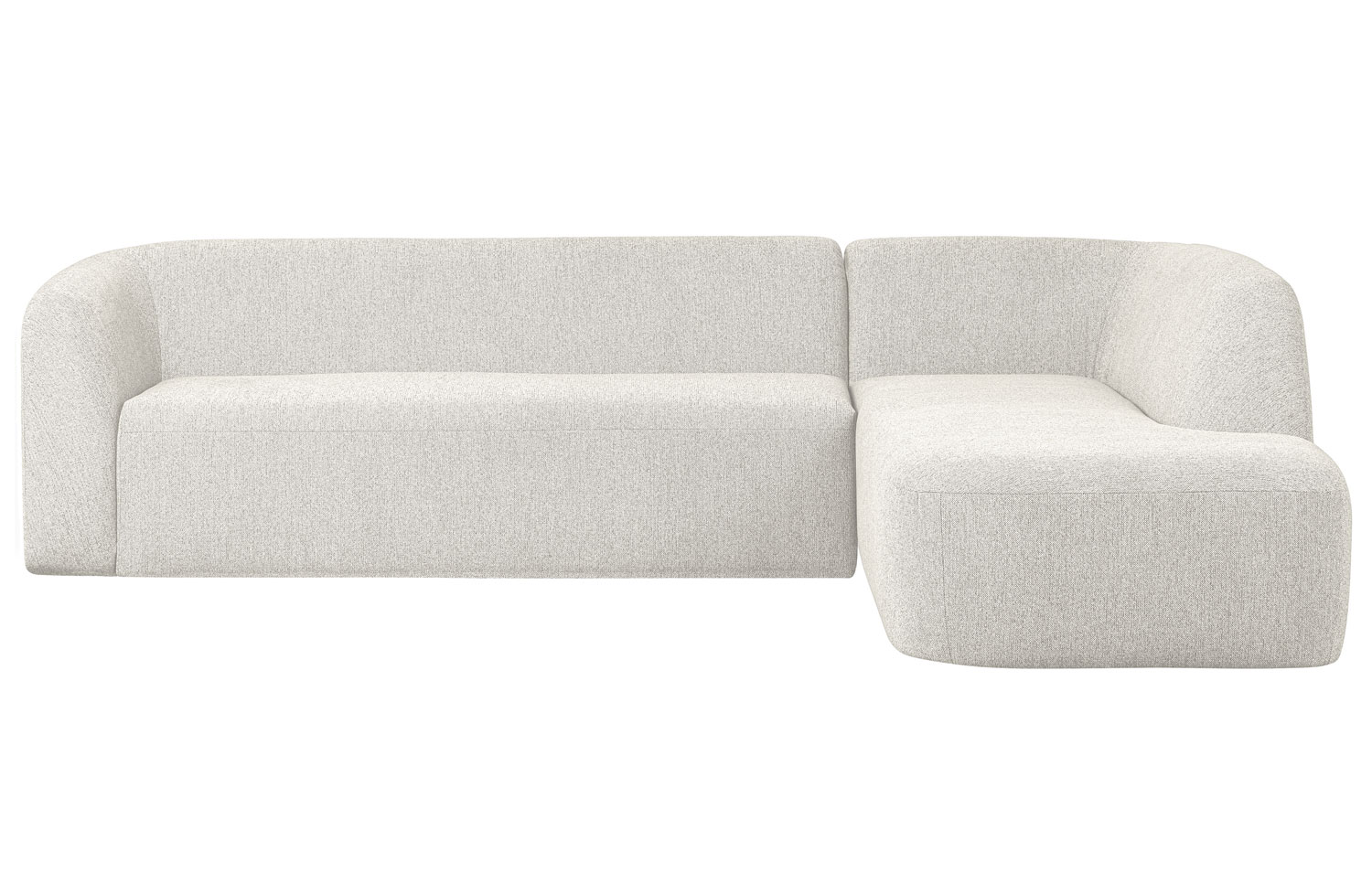 Ecksofa Sloping Chenille pearl Longchair rechts