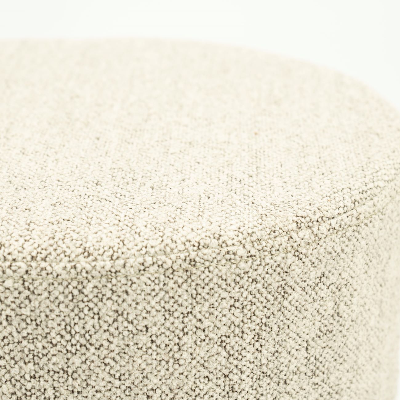 Pouf Sitzhocker Sitzpouf rund taupe 41 cm