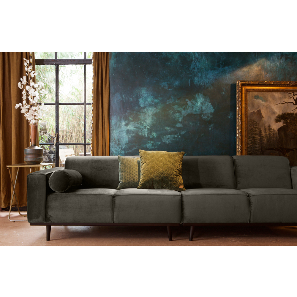 4 Sitzer Sofa STATEMENT Samt dunkelgrün