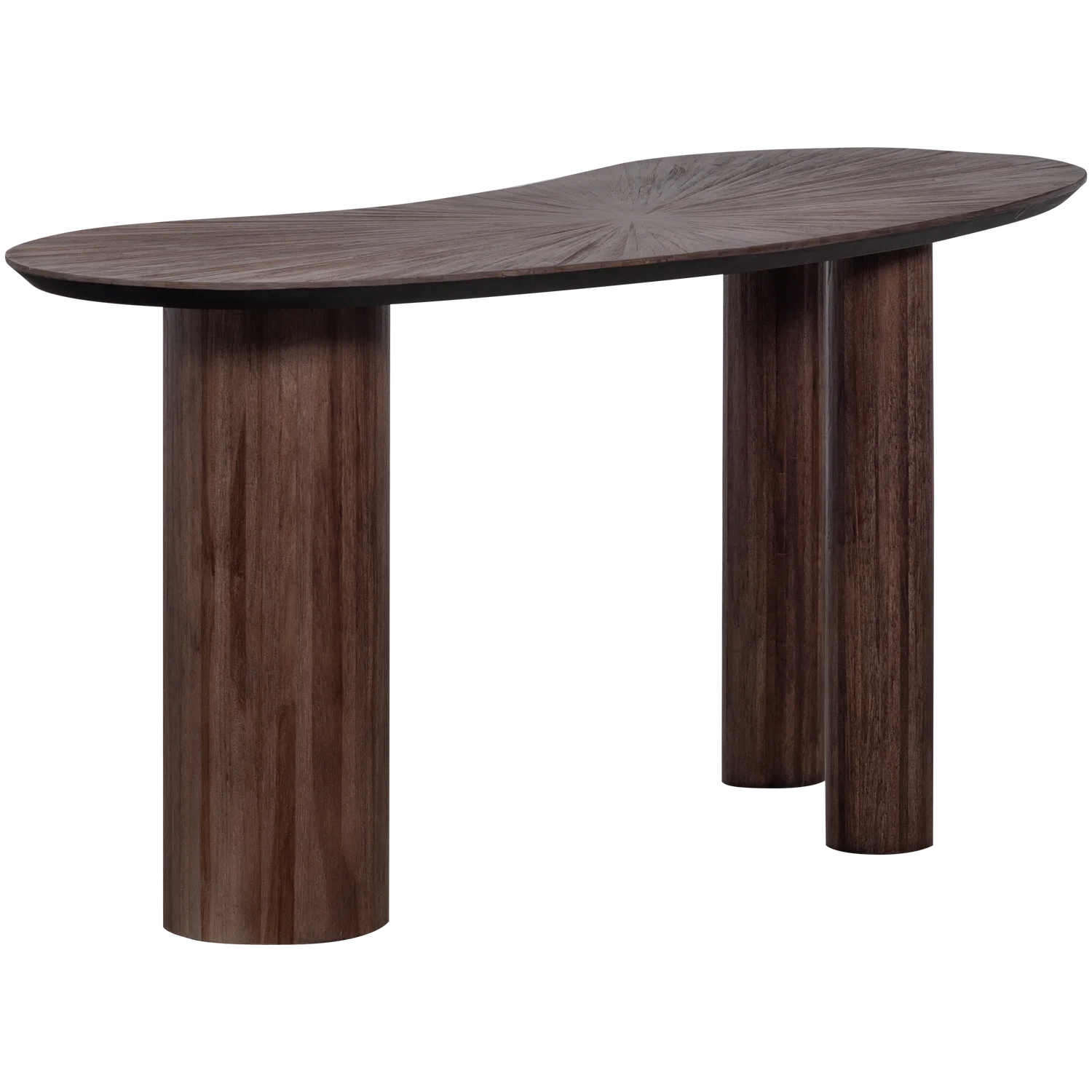 Schreibtisch SUN ORGANIC 150 x 62 cm Teakholz massiv braun
