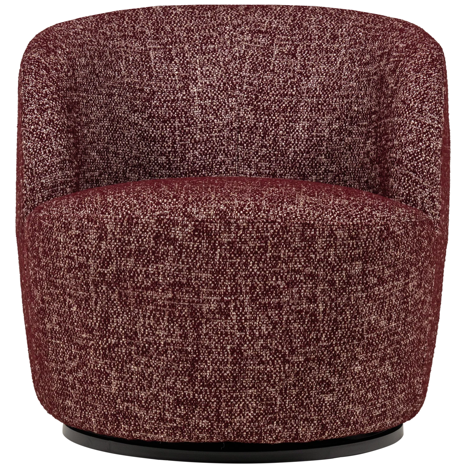 Sessel SERRA Drehsessel Webstoff Melange burgunderrot