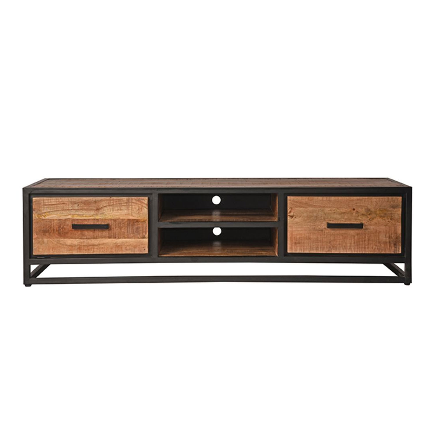 TV Möbel Nero 160 cm Mango Massivholz Lowboard