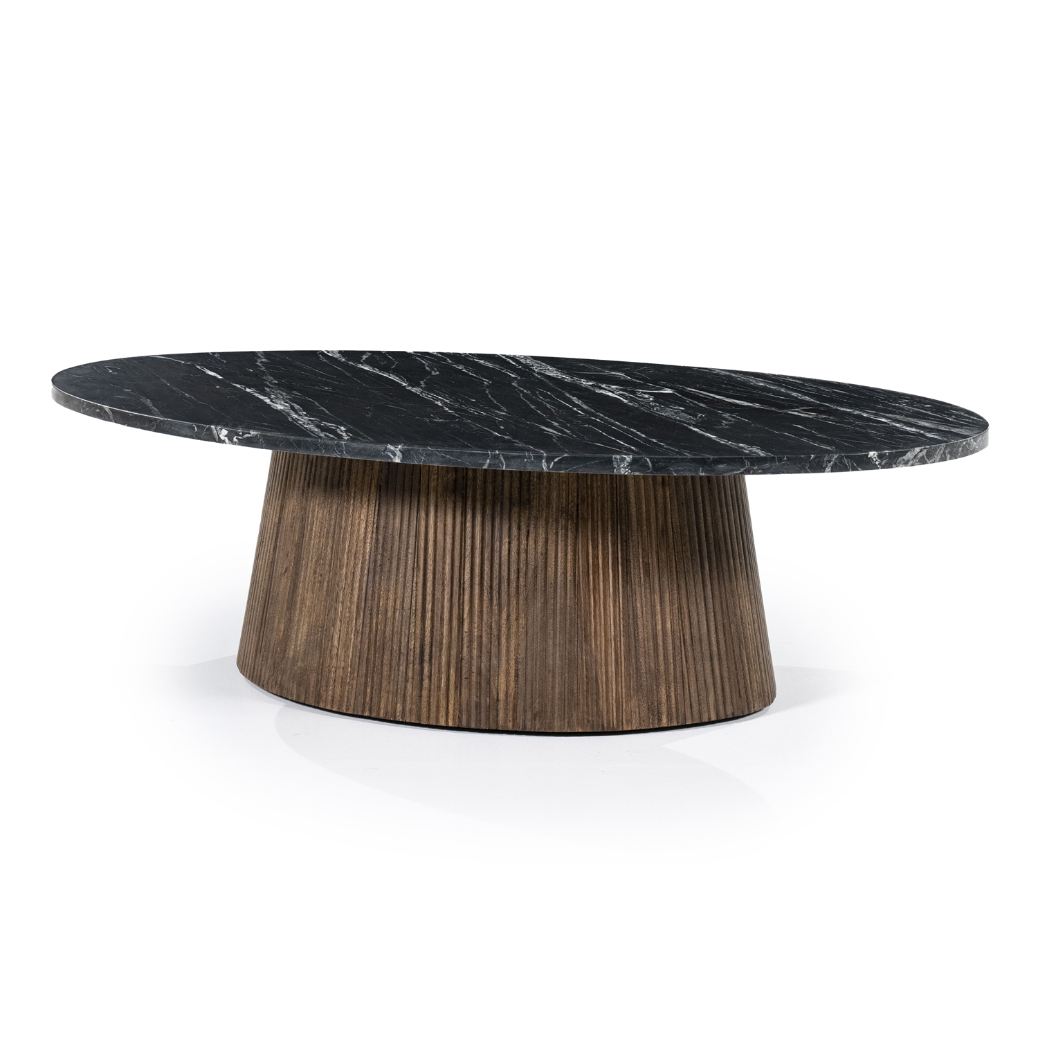 Couchtisch Maxim oval 120 x 70 cm Marmor