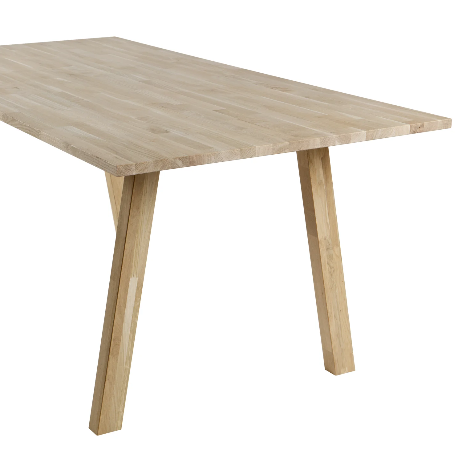 2er Set Tischbeine TABLO A-LEGS Eiche Massivholz natur