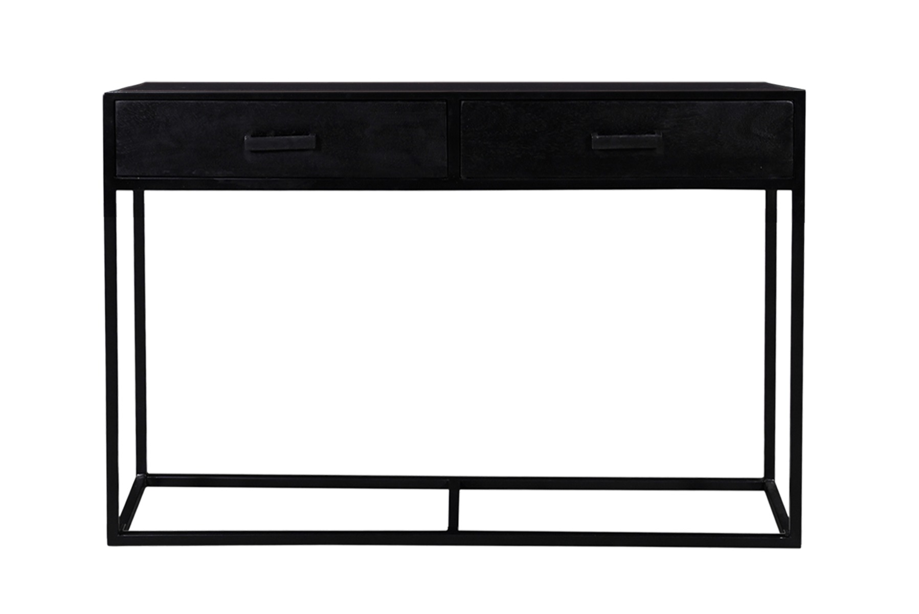 Konsolentisch Kala 120 x 35 cm Mangoholz Metall schwarz Anstelltisch