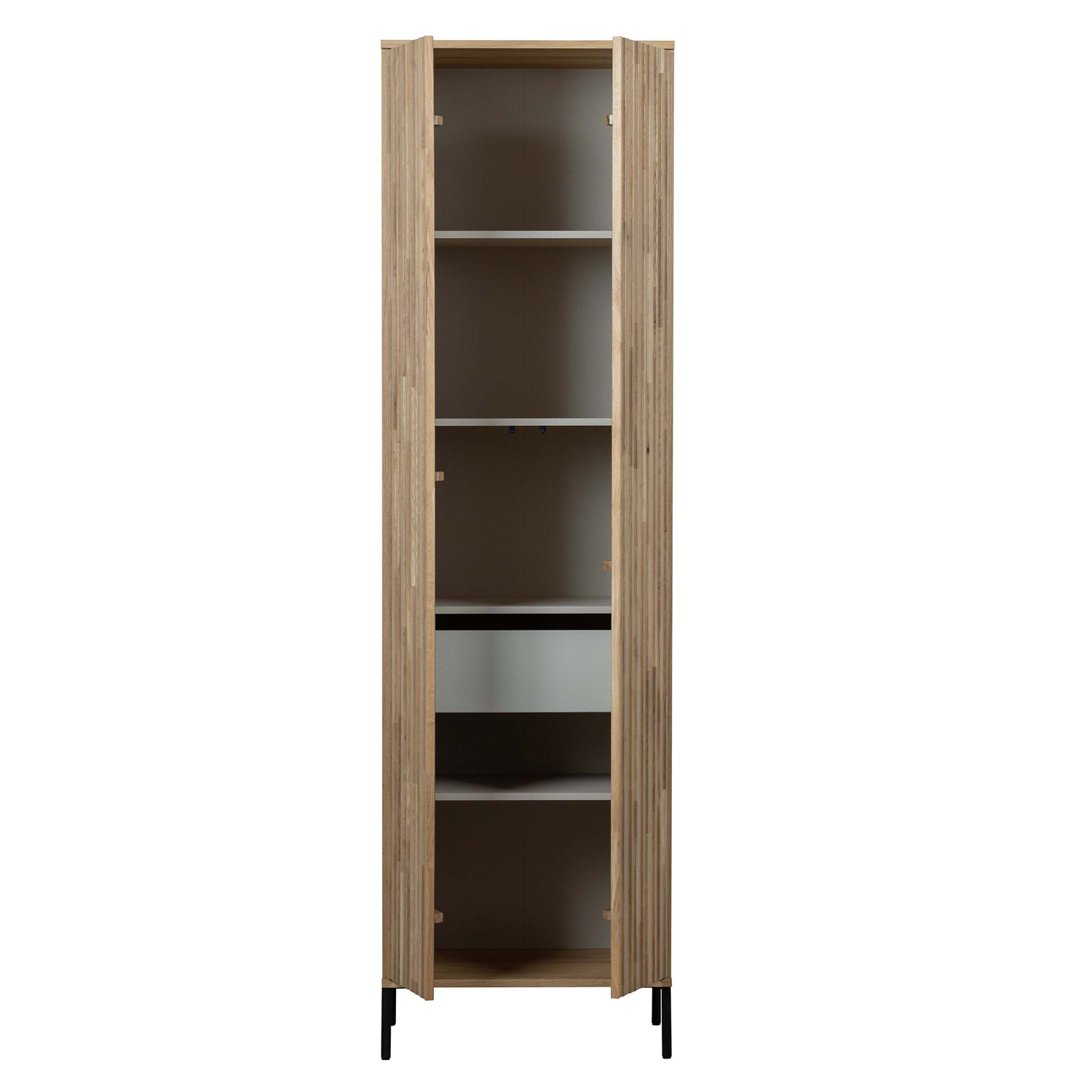 Kleiderschrank Schrank New Gravure H 210 cm Eiche natur