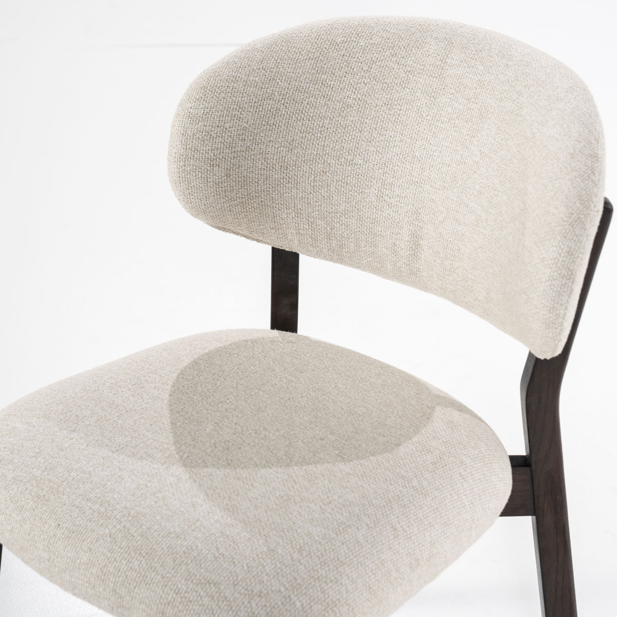 Esszimmer Stuhl Mikky Eiche Holz Stoff beige