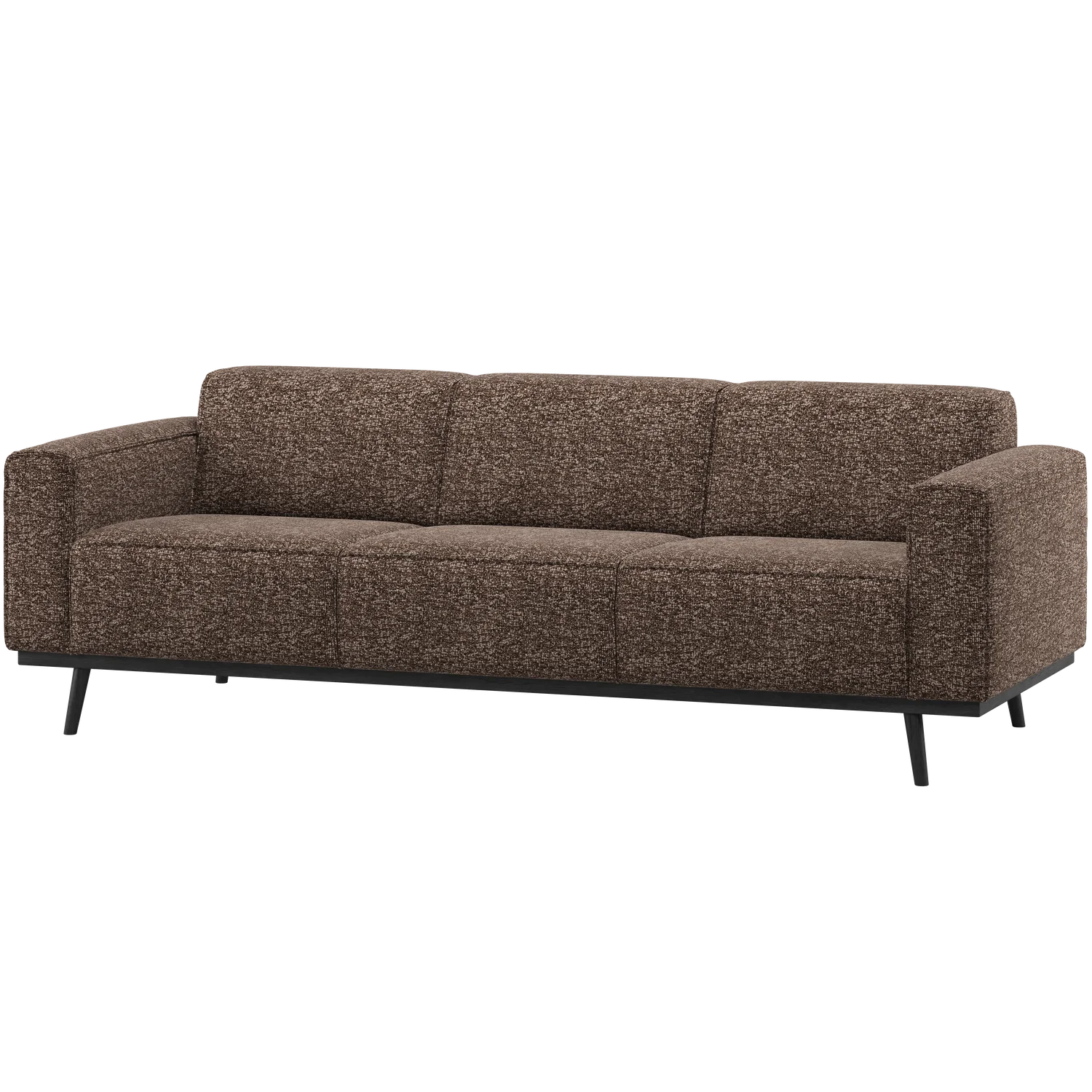 3 Sitzer Sofa Statement Webstoff Melange braun Couch