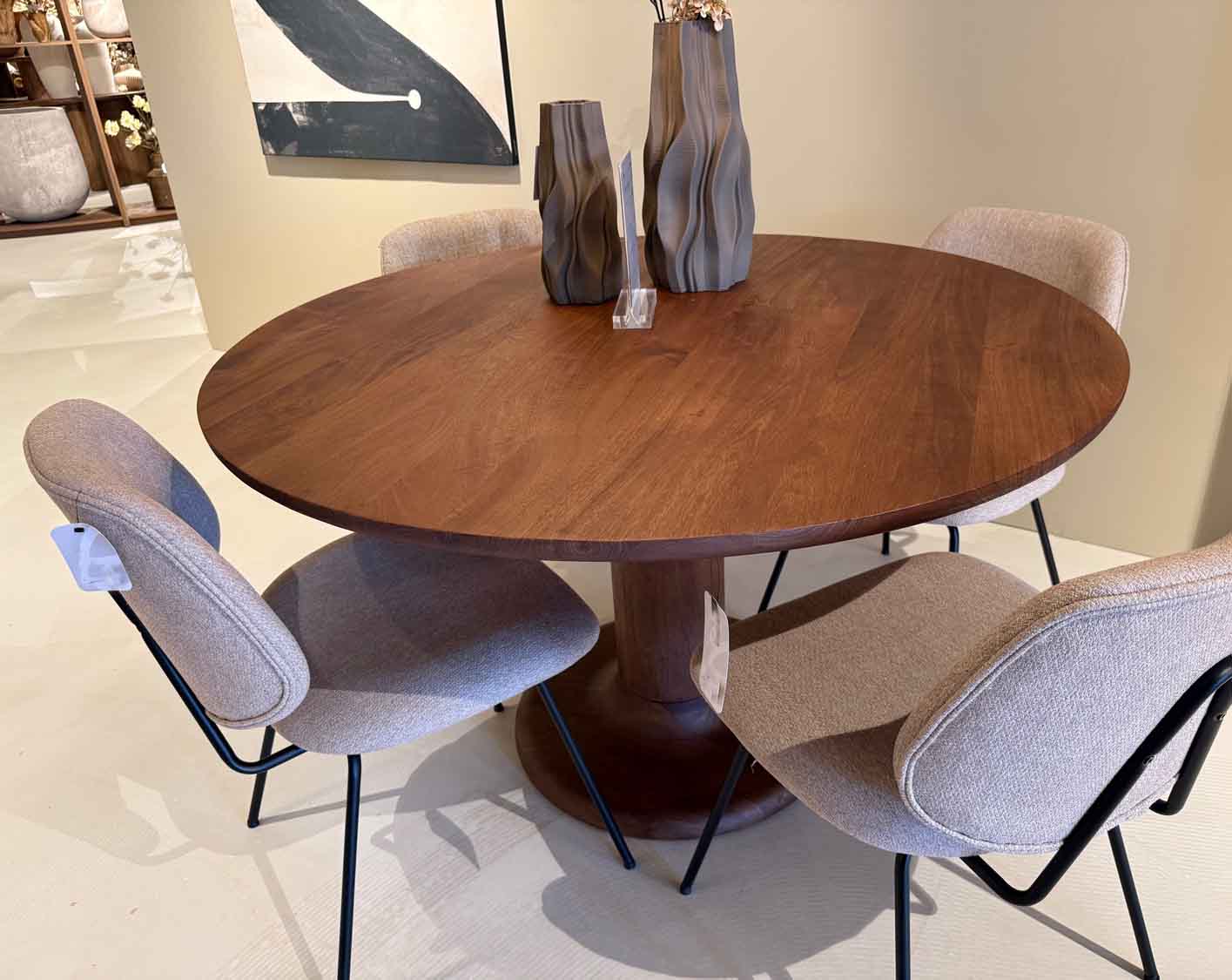 Esstisch Coco rund 130 cm Mango Massivholz braun