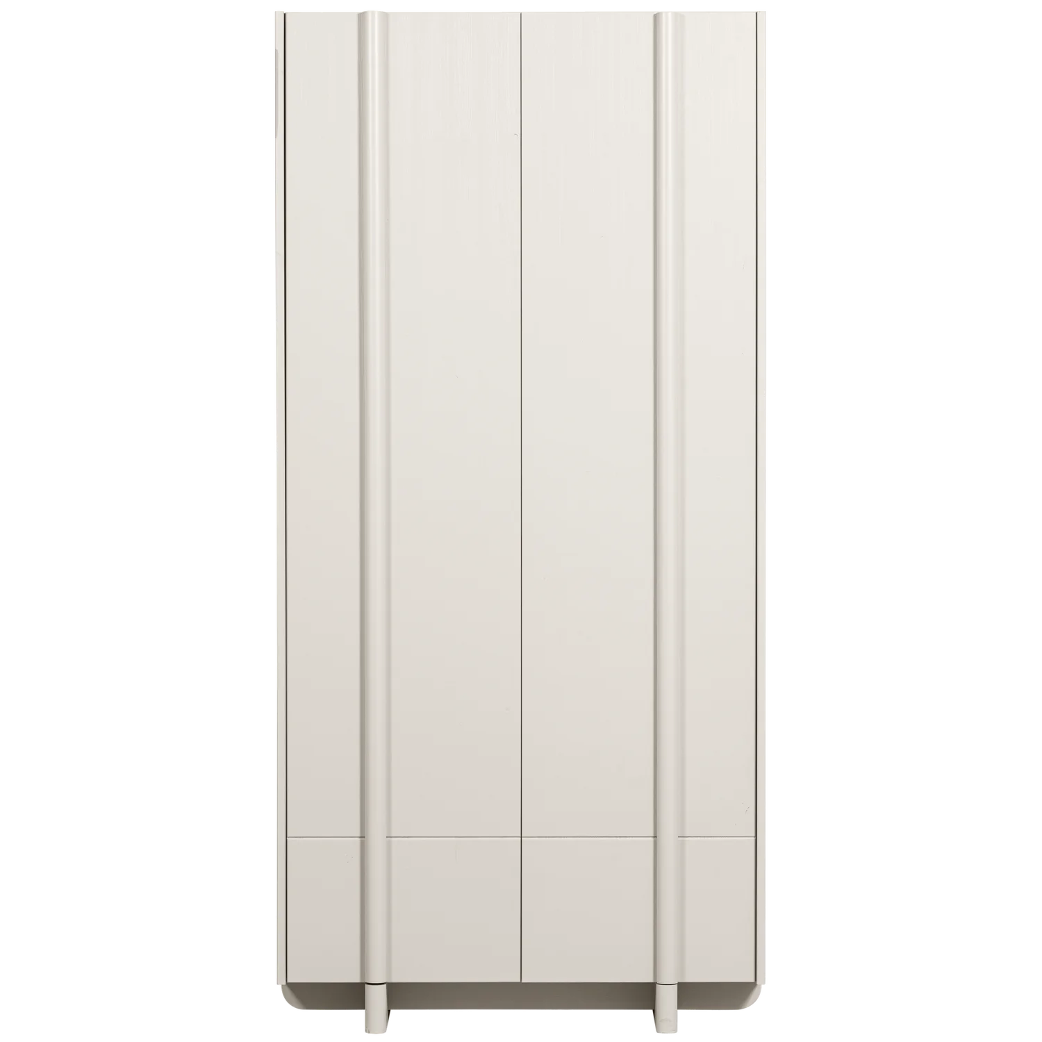 Schrank Aufbewahrungsschrank BASU H 210 cm 2-türig Kiefer Massivholz staubgrau