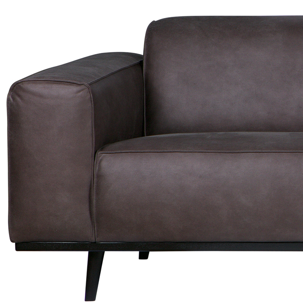 4 Sitzer Sofa STATEMENT XL ECO Leder grau 372 cm