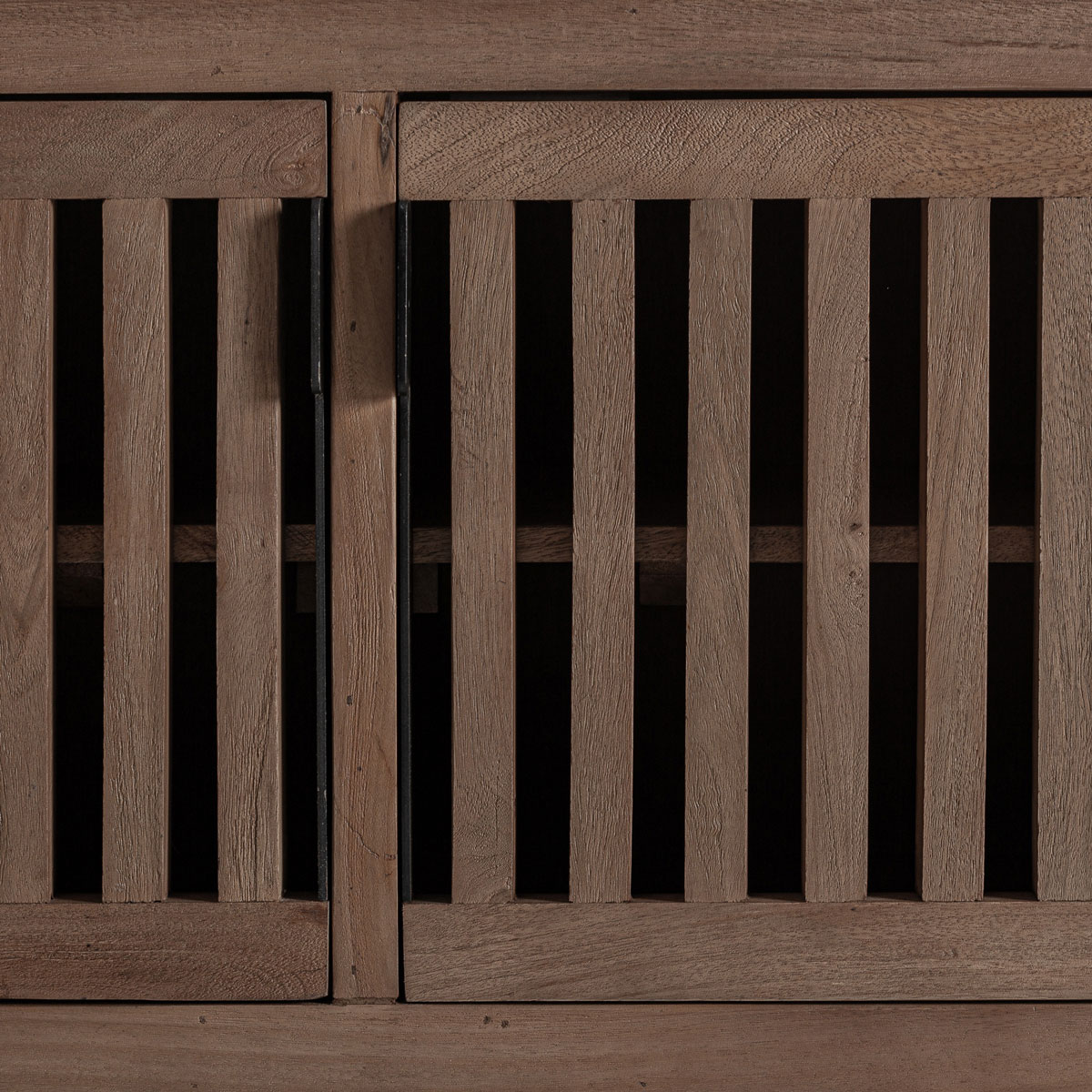 TV Möbel GÀBIA 253 cm Mangoholz hellbraun Kommode Lowboard