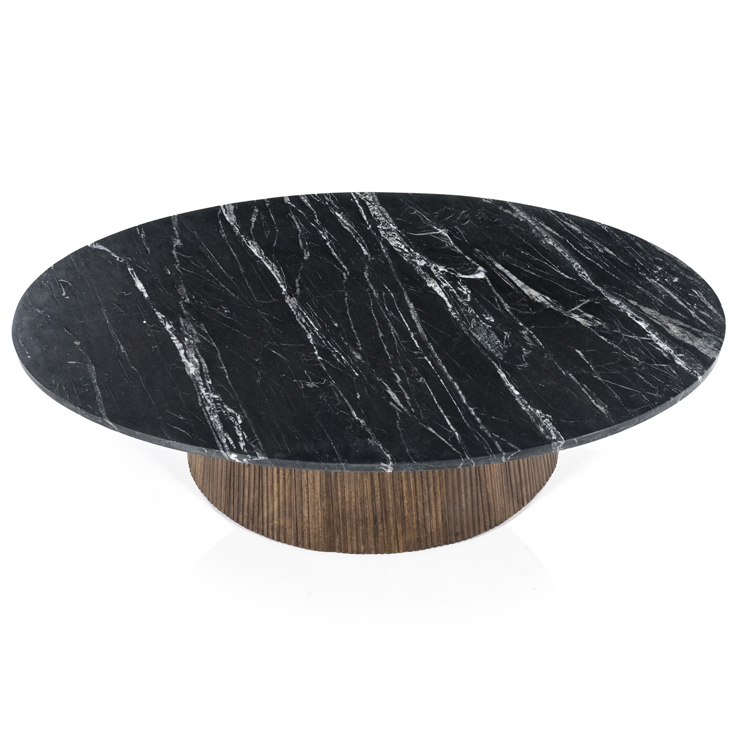 Couchtisch Maxim oval 120 x 70 cm Marmor