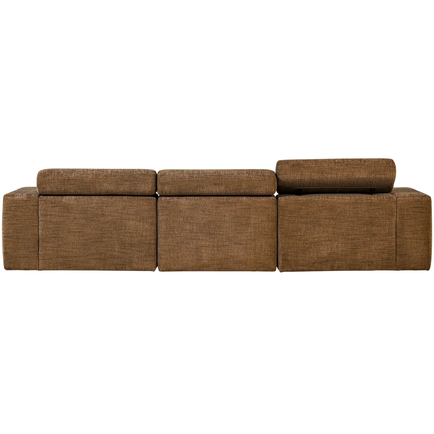 Ecksofa Sofa NOVI Bezug Melange karamell Chaiselongue rechts