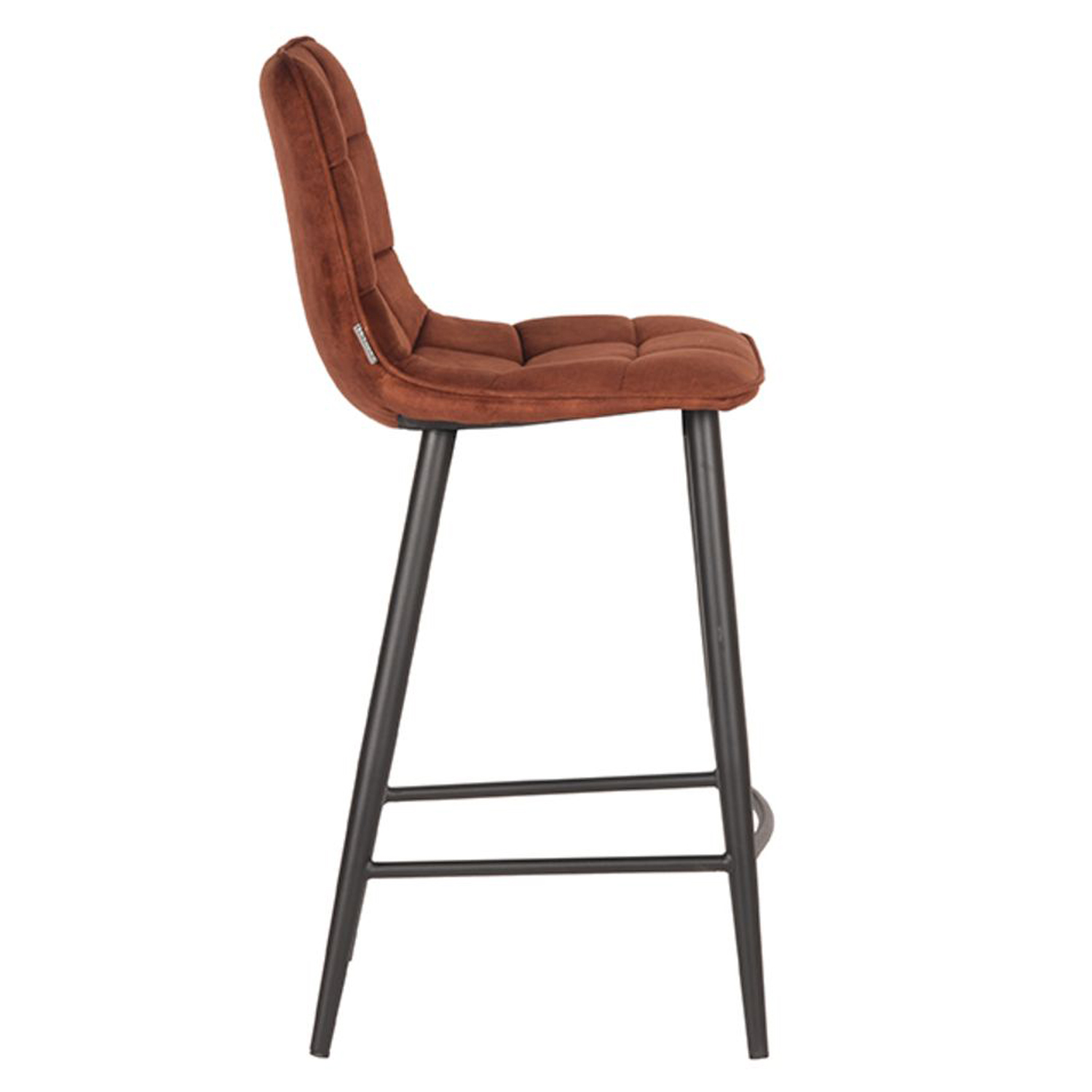 Barhocker Jelt Samt rost SH 65 cm Barstuhl
