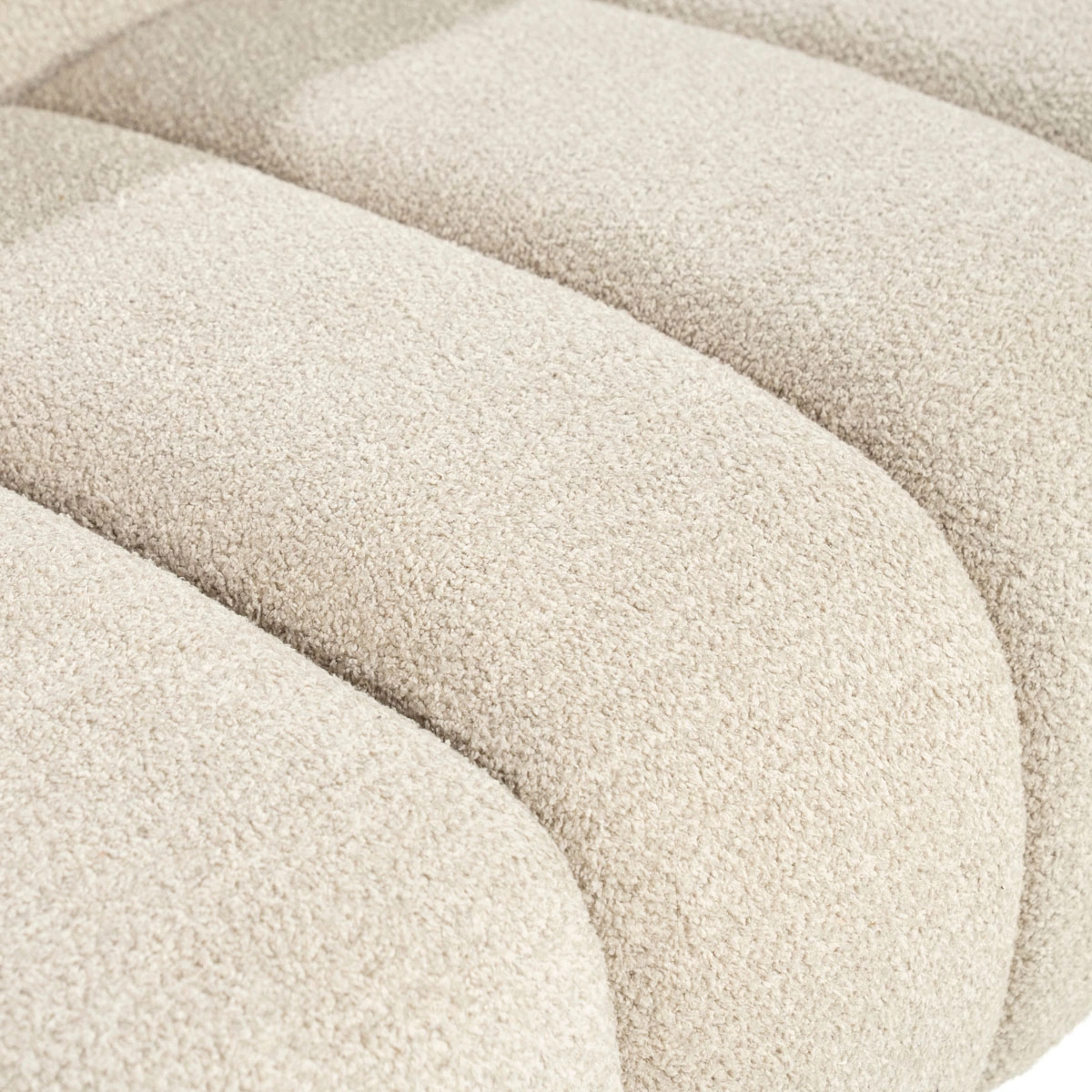 BY-BOO Sofa Cubetto taupe 220 cm Stoffbezug  