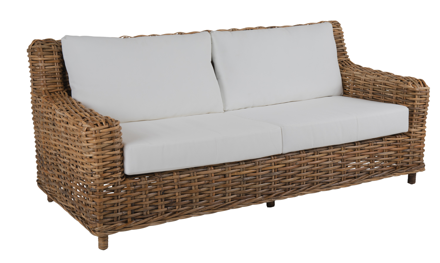 2,5 Sitzer Lounge Gartenbank Sofa Rossvik Polyrattan incl. Polsterung