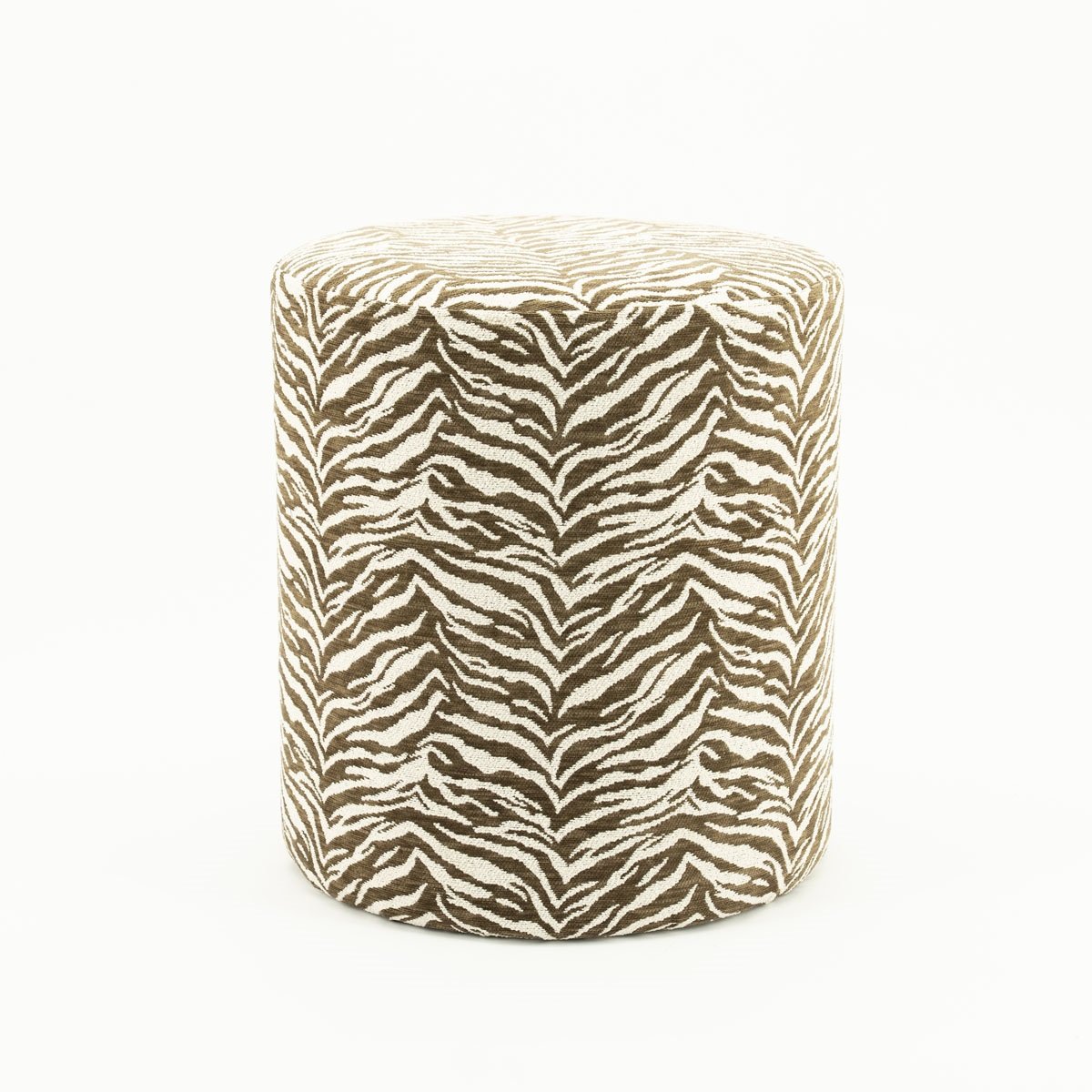 Pouf Tigra Ø 38 cm Muster braun Hocker Sitzhocker