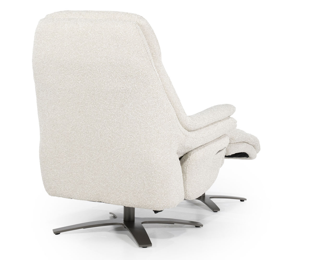Relaxsessel Caleb elektrisch verstellb. mit Hocker Stoff beige