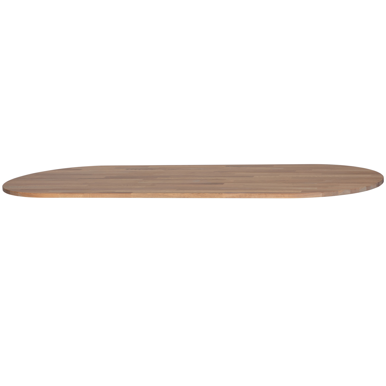 woood Tischplatte Tablo oval 220 x 90 cm Eiche geölt grau