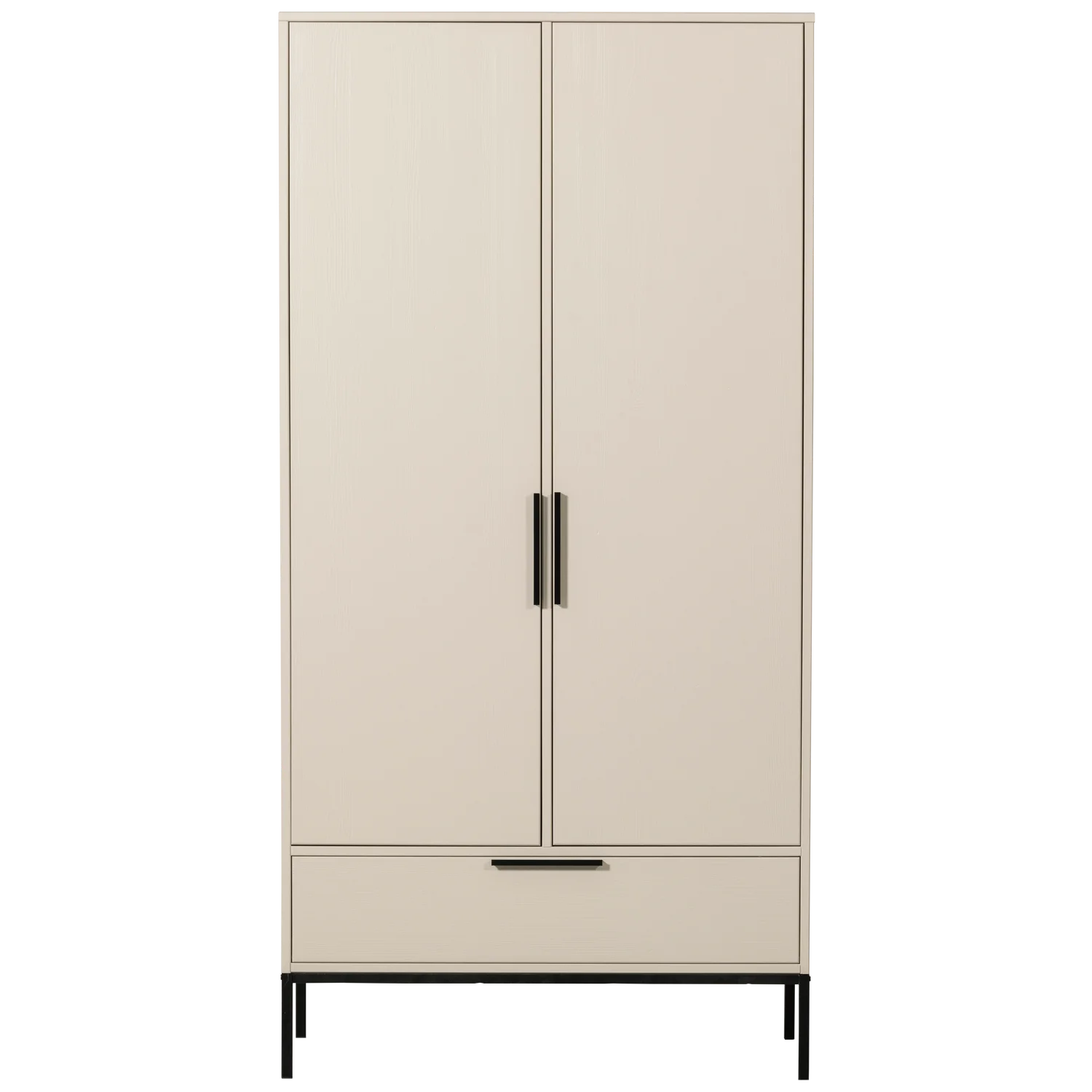 Kleiderschrank Adam staubgrau 100 cm Kiefer