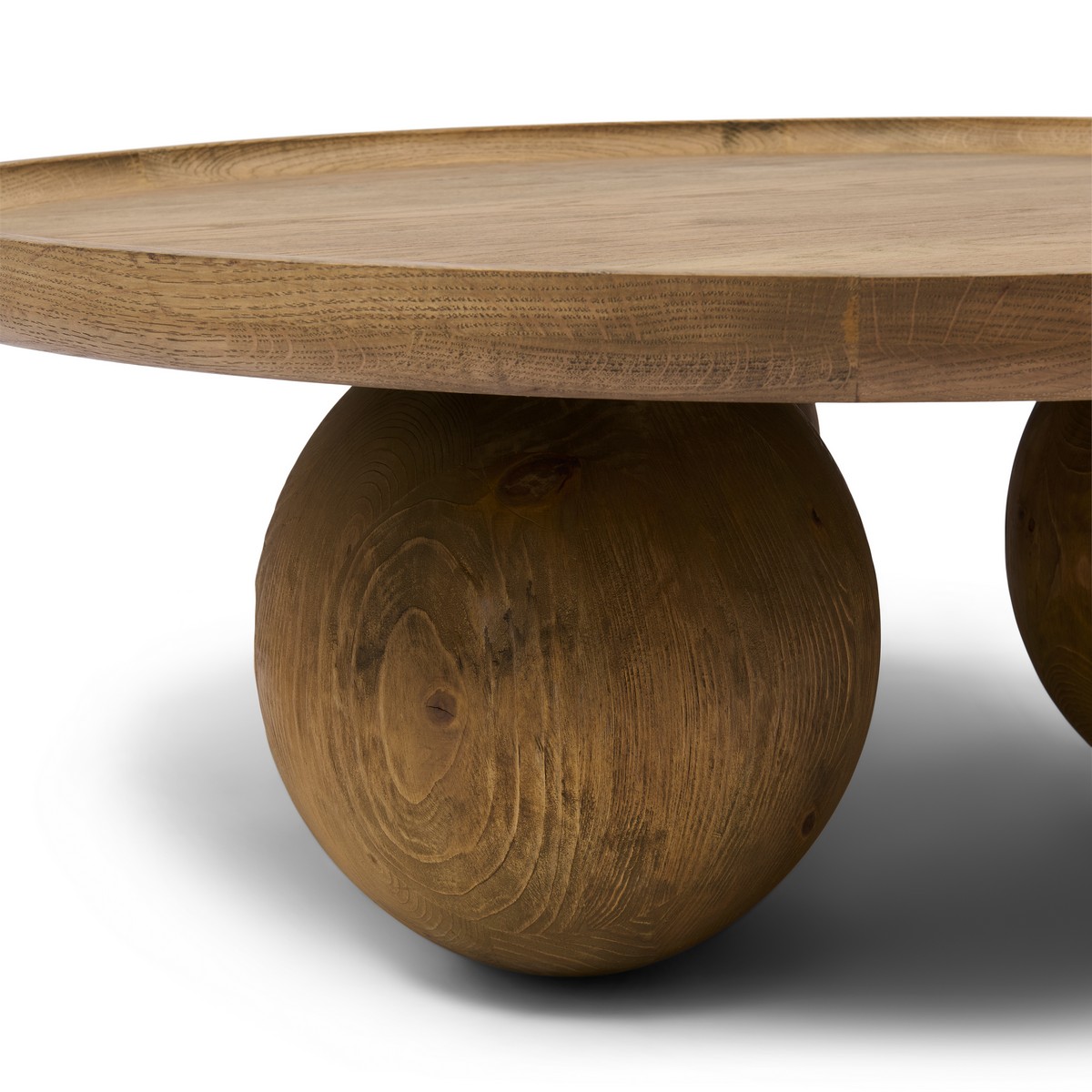  Rivièra Maison Couchtisch Rockefeller rund Ø 100 cm Eiche Natur