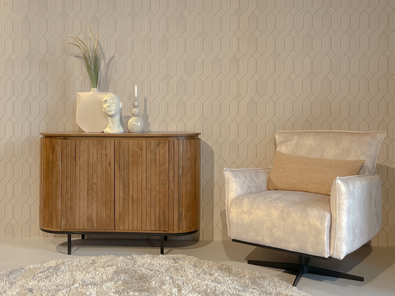 Sideboard Anrichte Noor 115 cm Mangoholz natur  