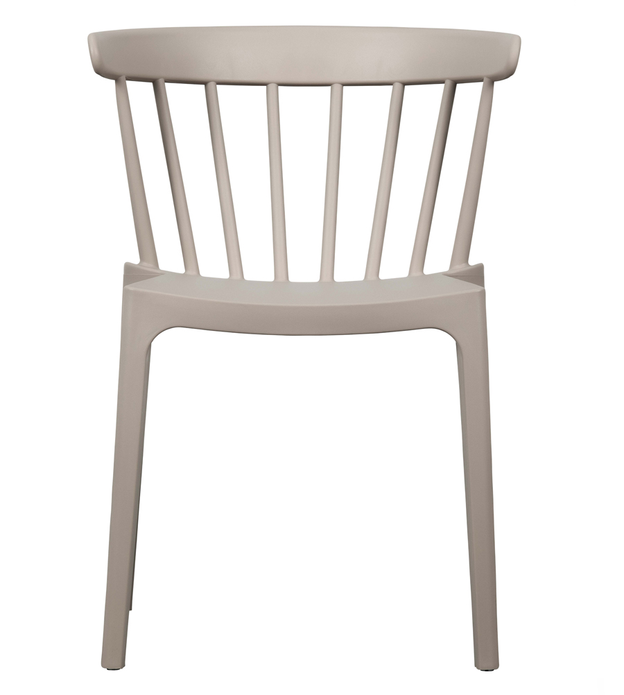 2er Set Gartenstuhl Kunststoff BLISS grau stapelbar