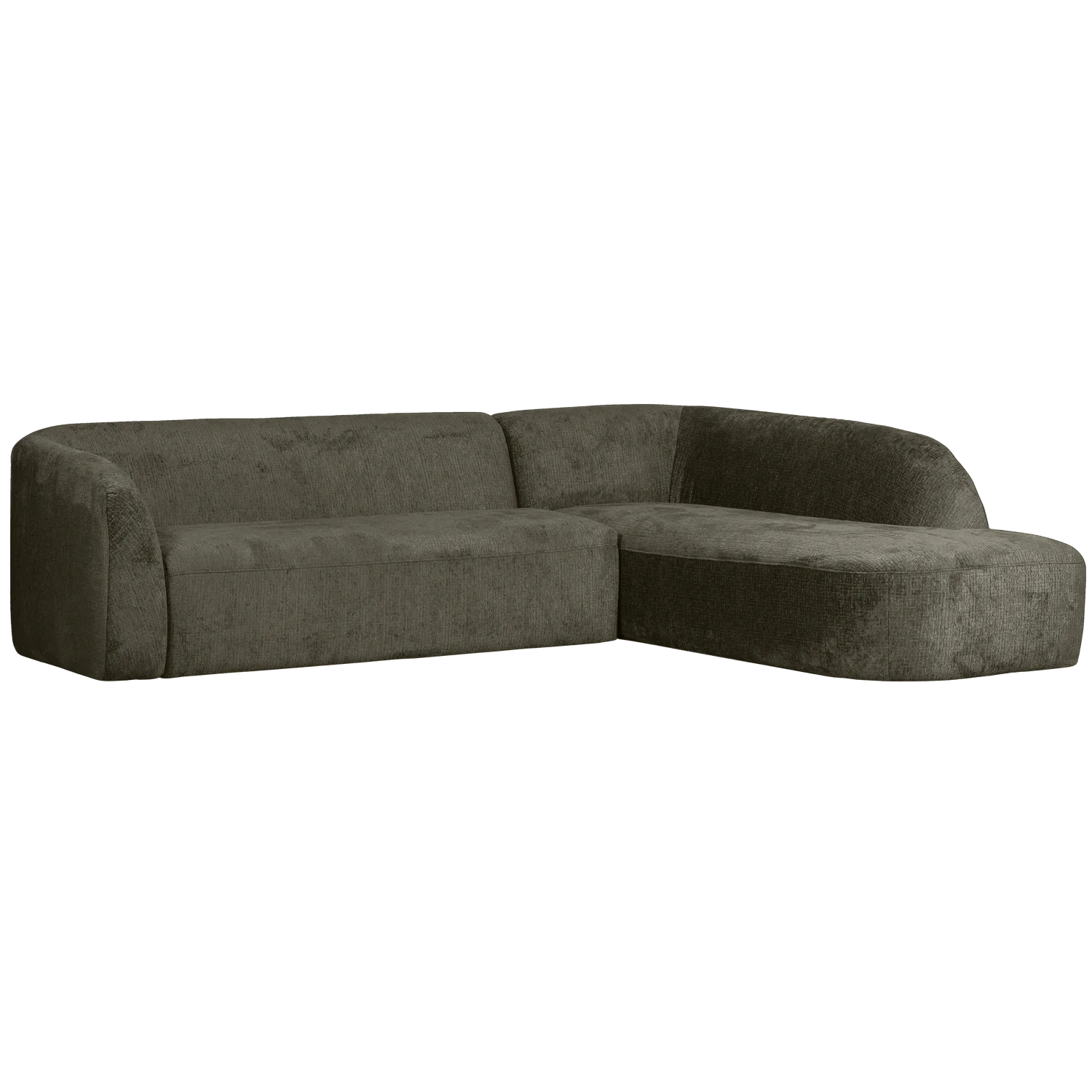 Eckgarnitur Sloping Struktur Velvet frost Ecksofa Longchair rechts