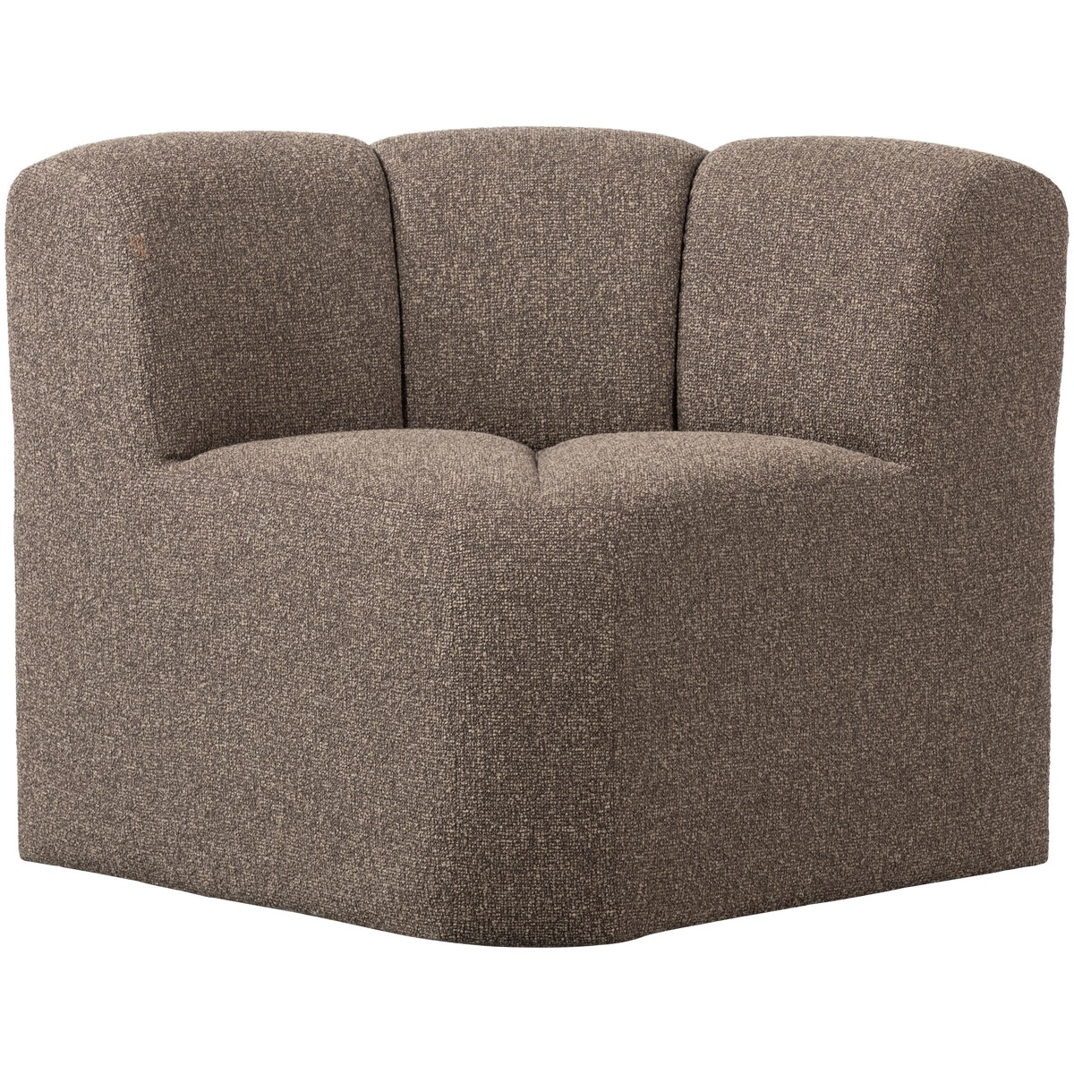 Esszimmerbank Eckbank MOJO Eck Element Bouclé braun melange