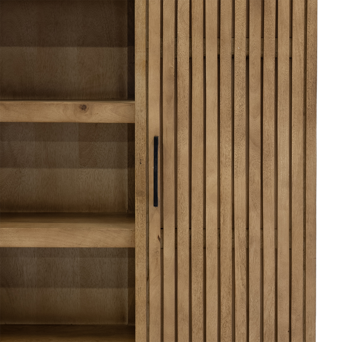 Wandschrank Schrank TONI H 210 cm Mangoholz braun 