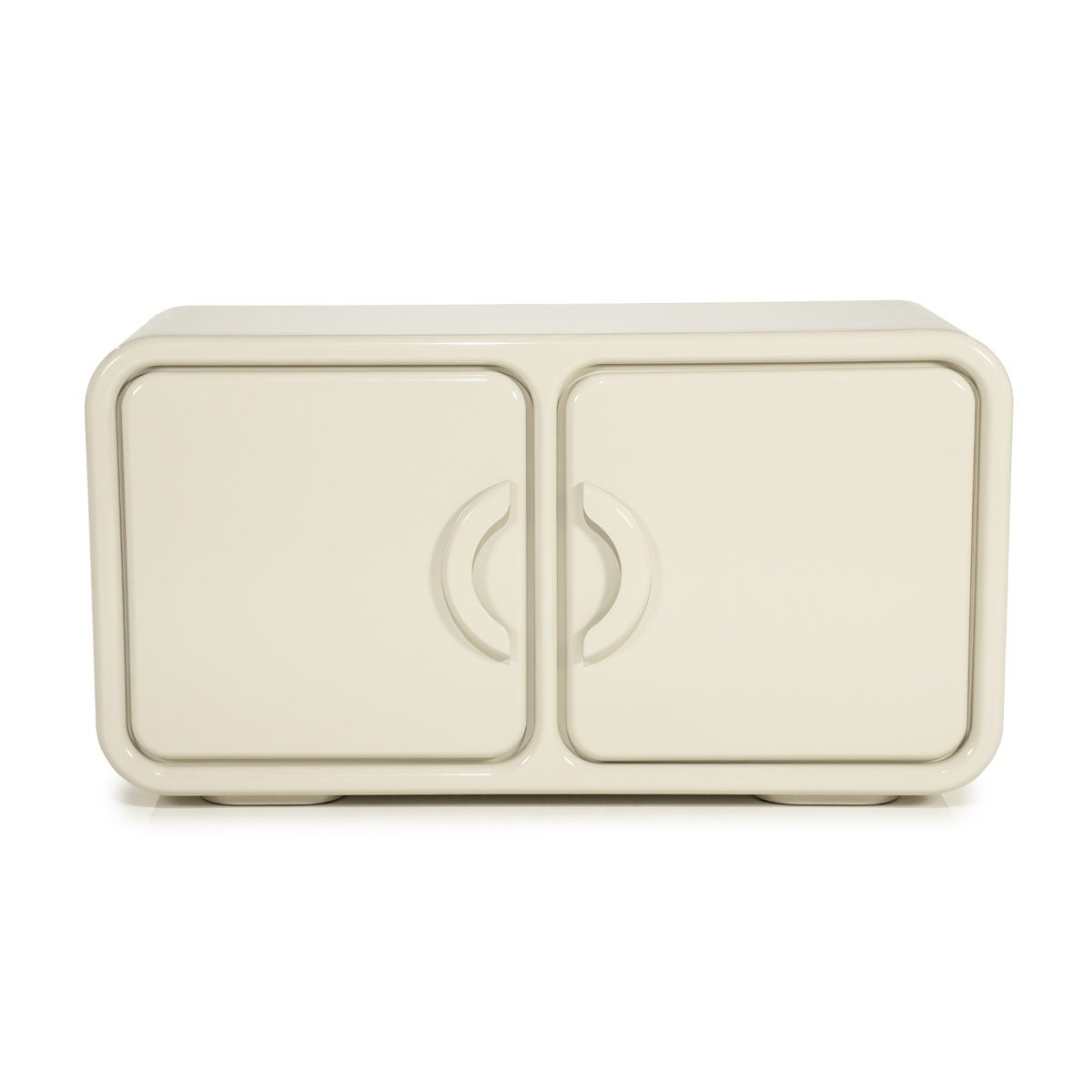Kommode Gubby 120 cm mit 2 Türen MDF High Gloss beige