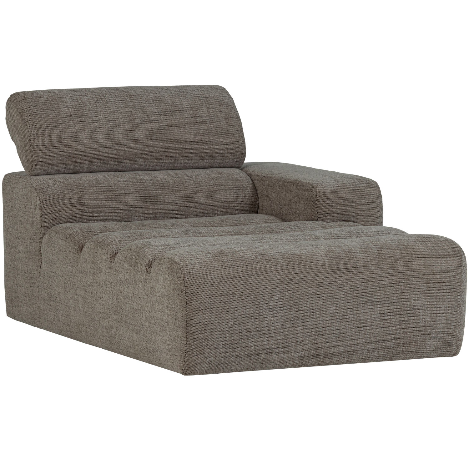 Sofaelement NOVI mit Longue Element rechts Webstoff grau melange