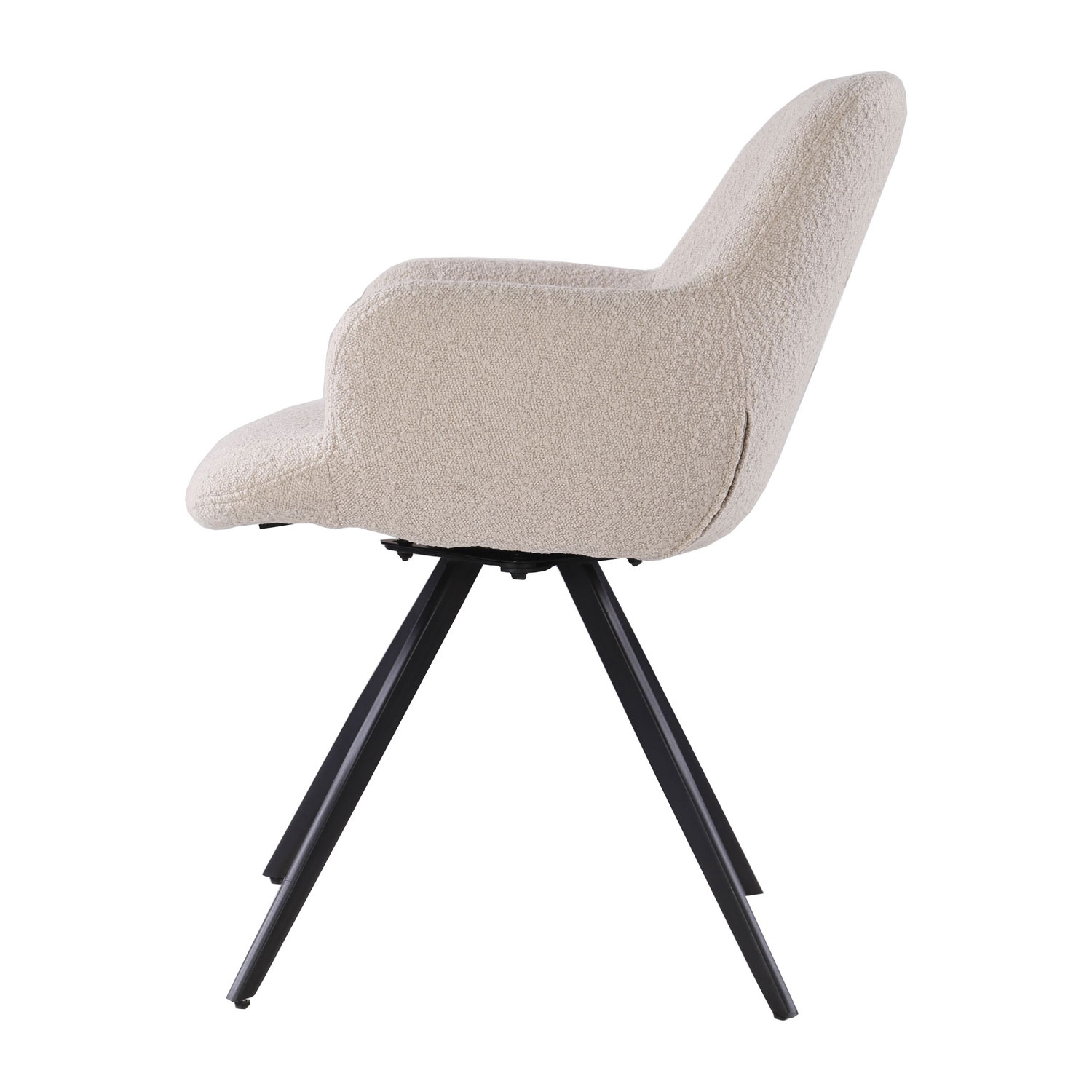 Esszimmerstuhl Doreen drehbar Boucle beige