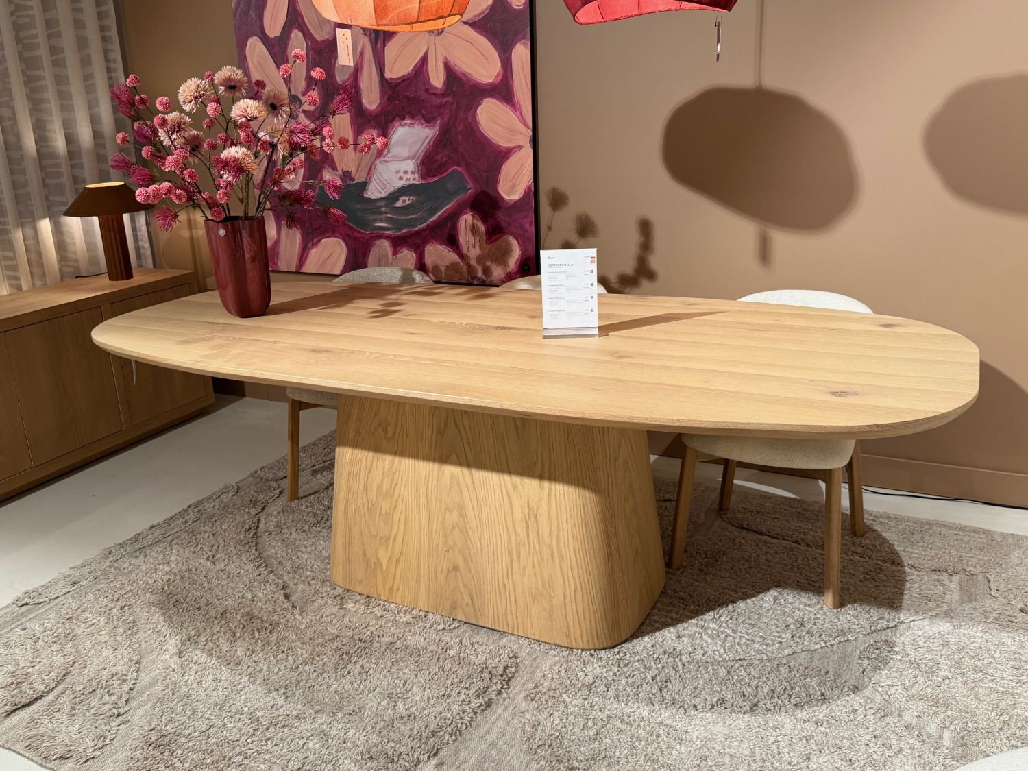 Esstisch ARON Nola 200 x 110 cm oval Eiche Holz natur