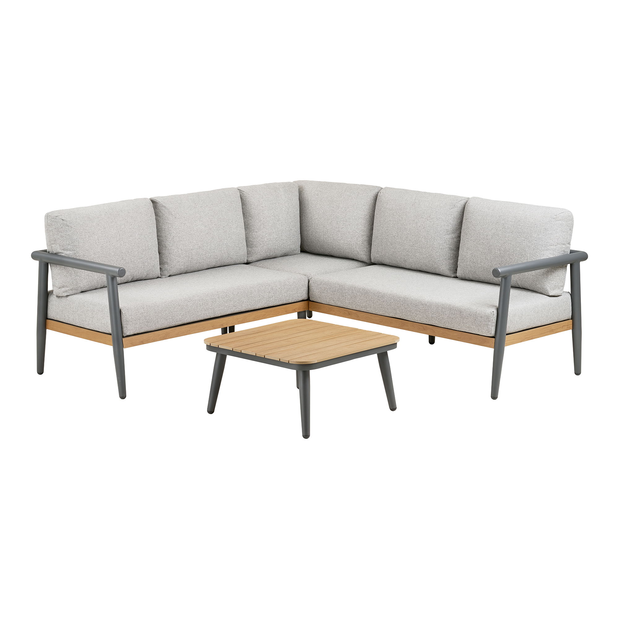 Garten Eck Lounge Garnitur ELLA Tisch Eckbank Nonwood Aluminium