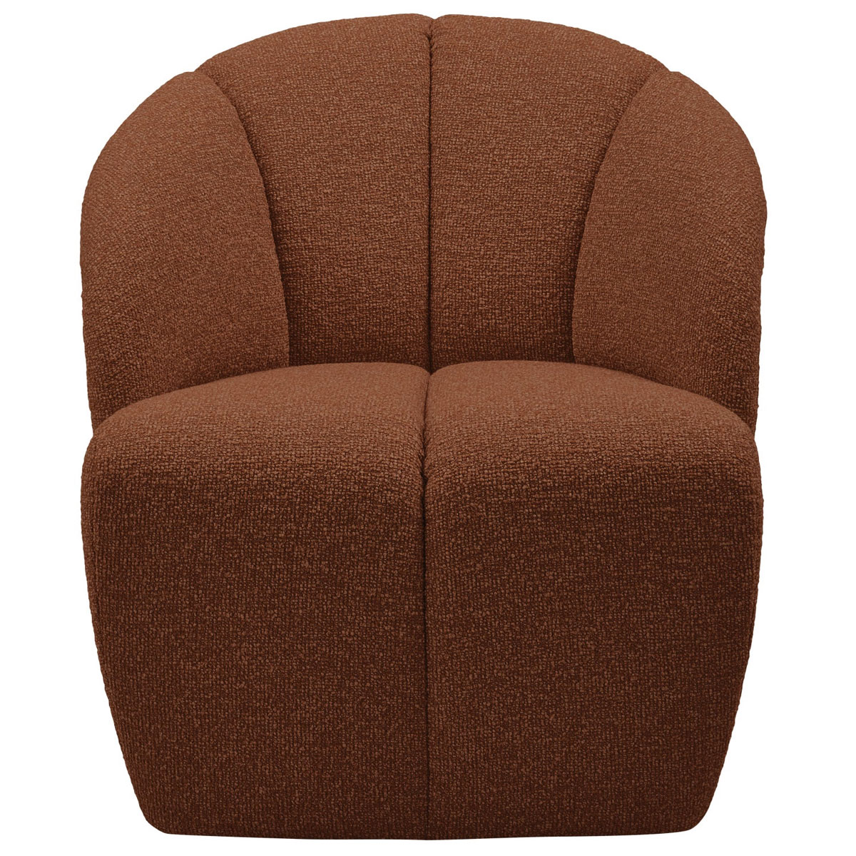 Woood Sessel MOJO drehbar Bouclé rostbraun meliert Drehsessel