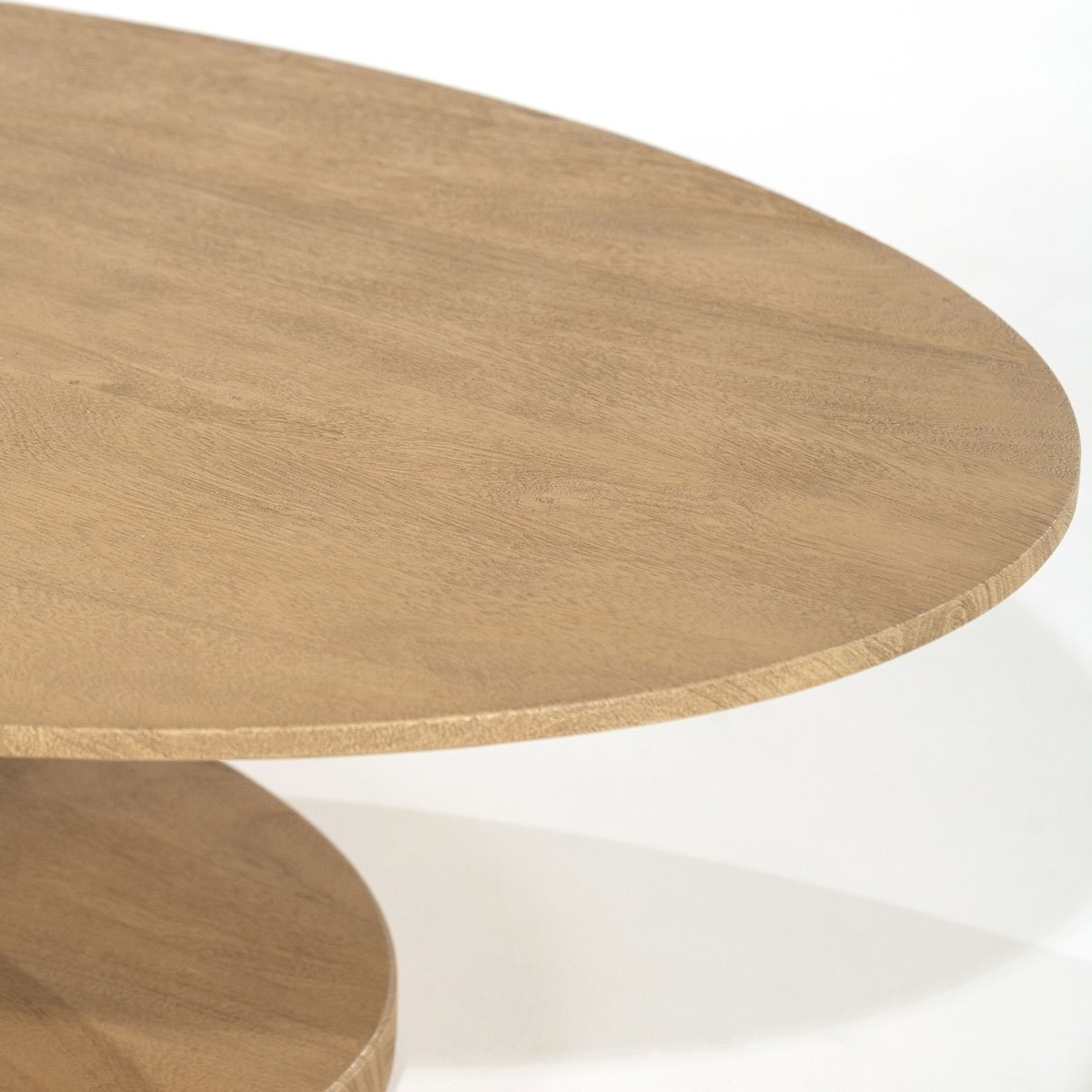 Couchtisch Novia oval 120 x 80 cm Mangoholz hell Sofatisch Beistelltisch