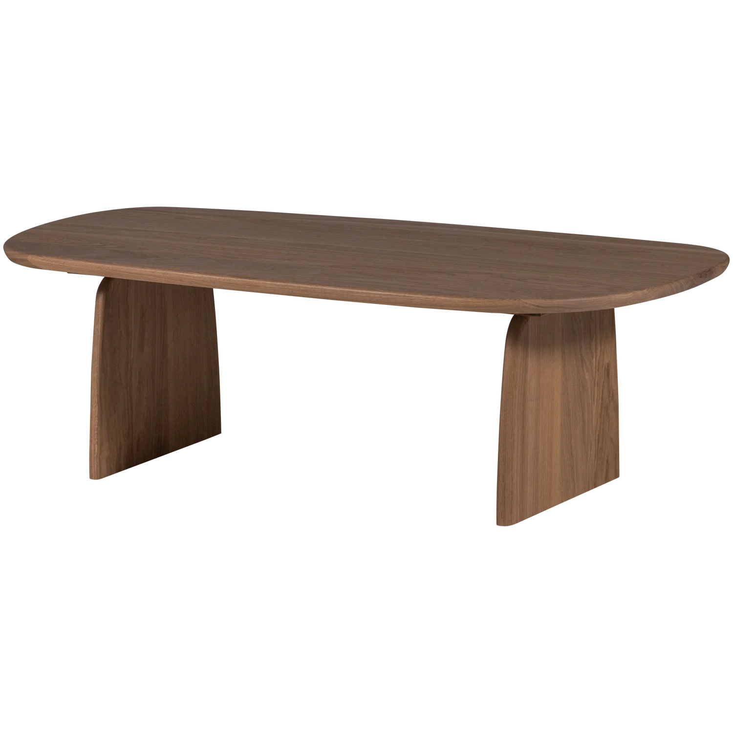 Couchtisch TABLO organisch 110 x 60 cm Eiche cashmere brown Massivholz Sofatisch