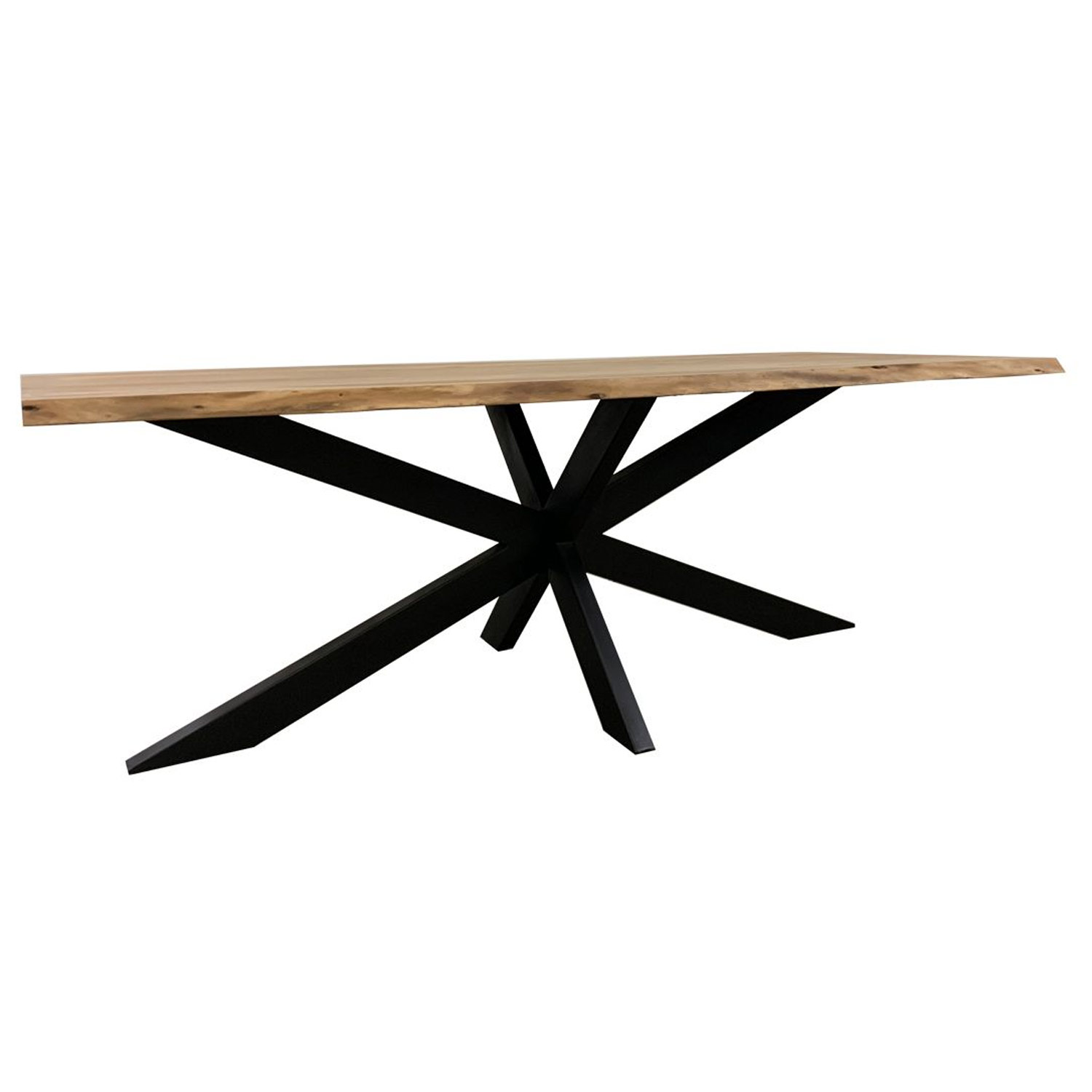 Esstisch Spider 220 x 100 cm Akazie Holz Baumstamm Baumkante