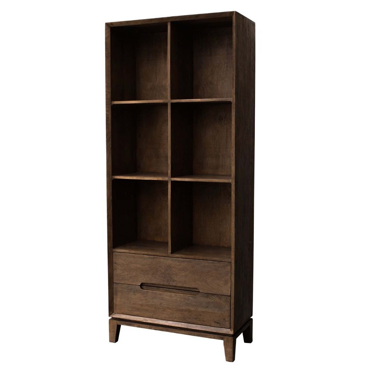 Schrank Regal Bücherregal Cortez B 83 cm Mangoholz braun 