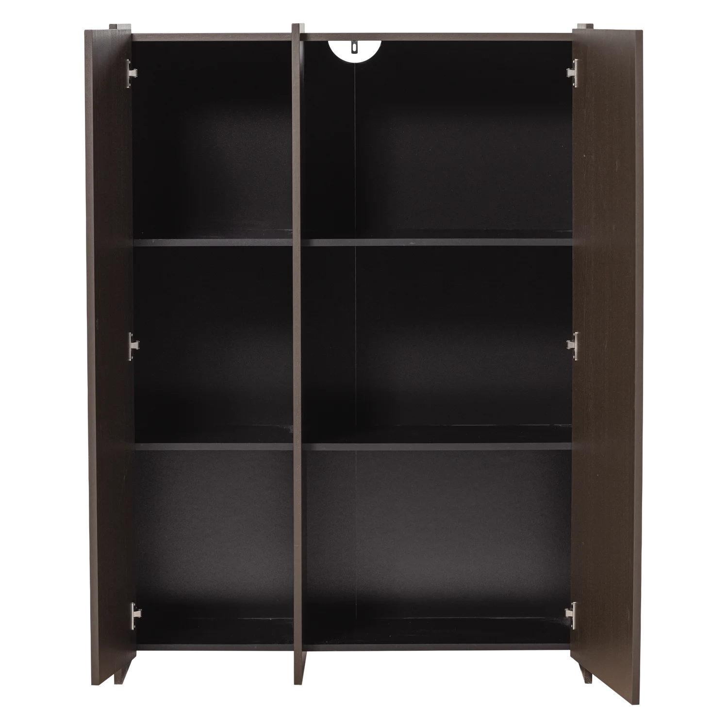 Schrank Aufbewahrungsschrank BROCK H 140 cm 2-türig Esche Funrier mittelbraun