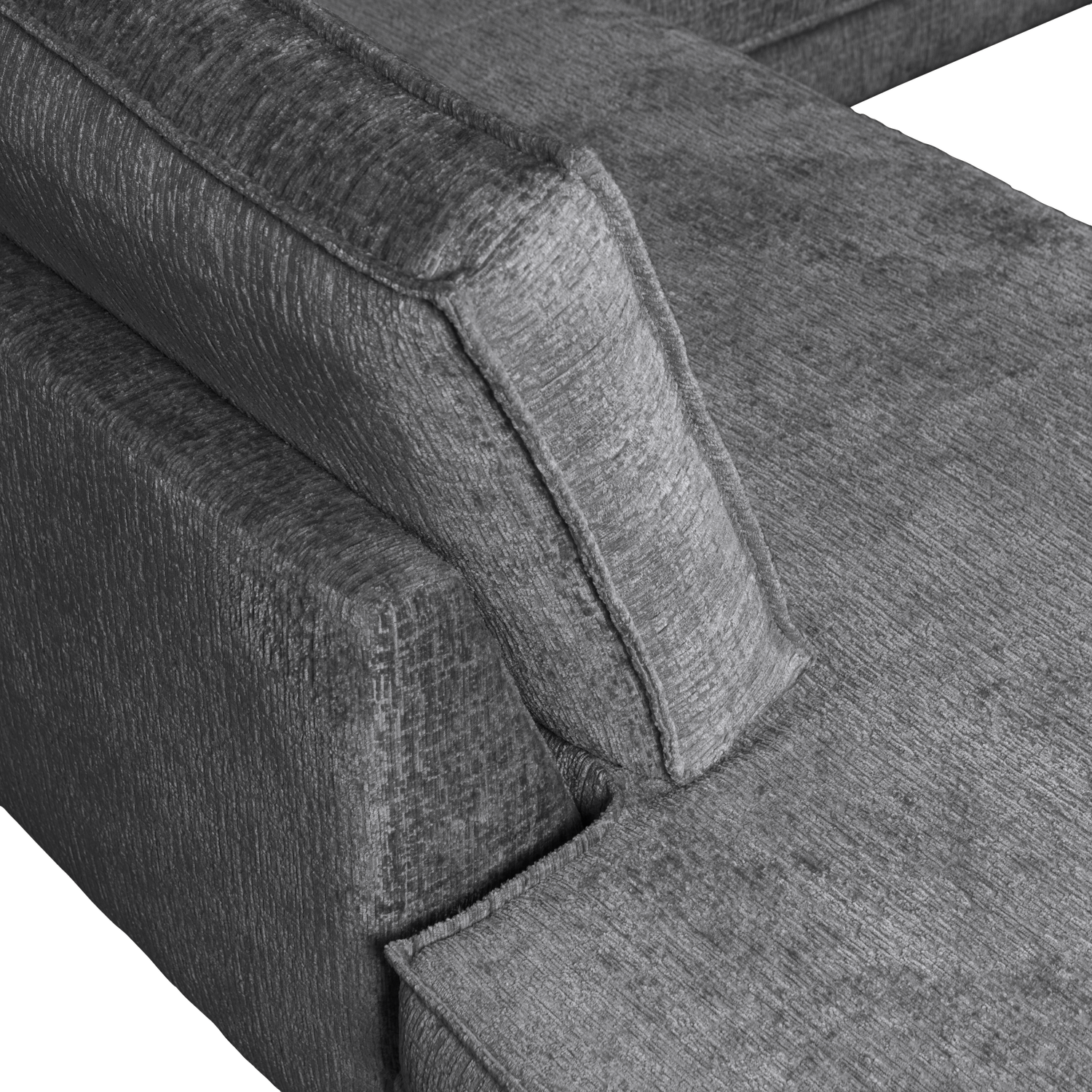 Eckgarnitur Rodeo Struktur Samt mountain Couch Sofa Ecksofa Longchair links