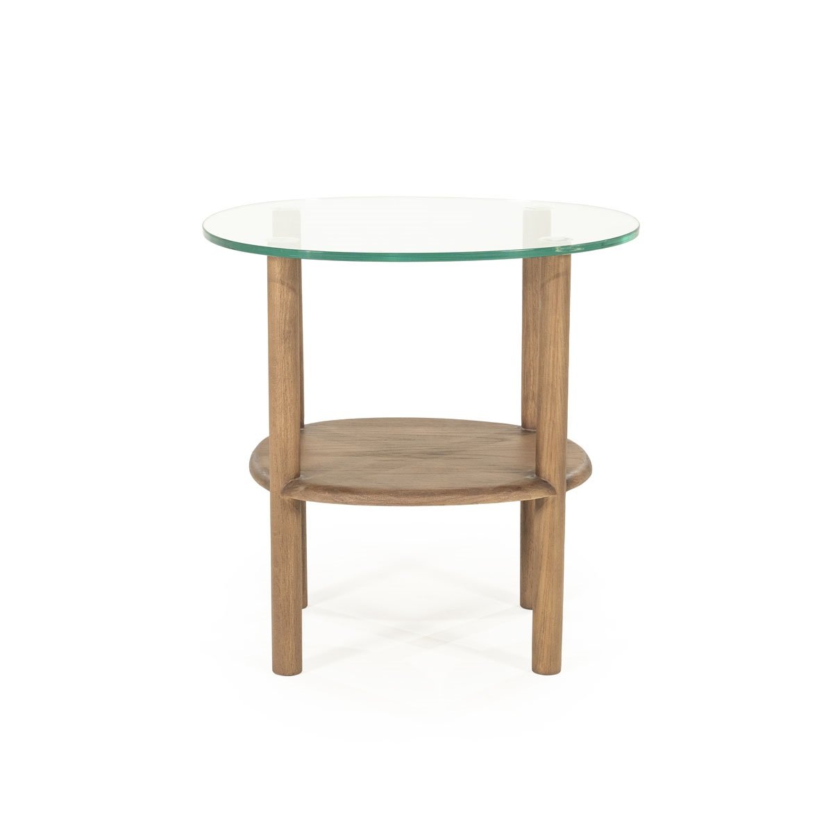 Couchtisch Cleo rund 50 cm mit Glasplatte