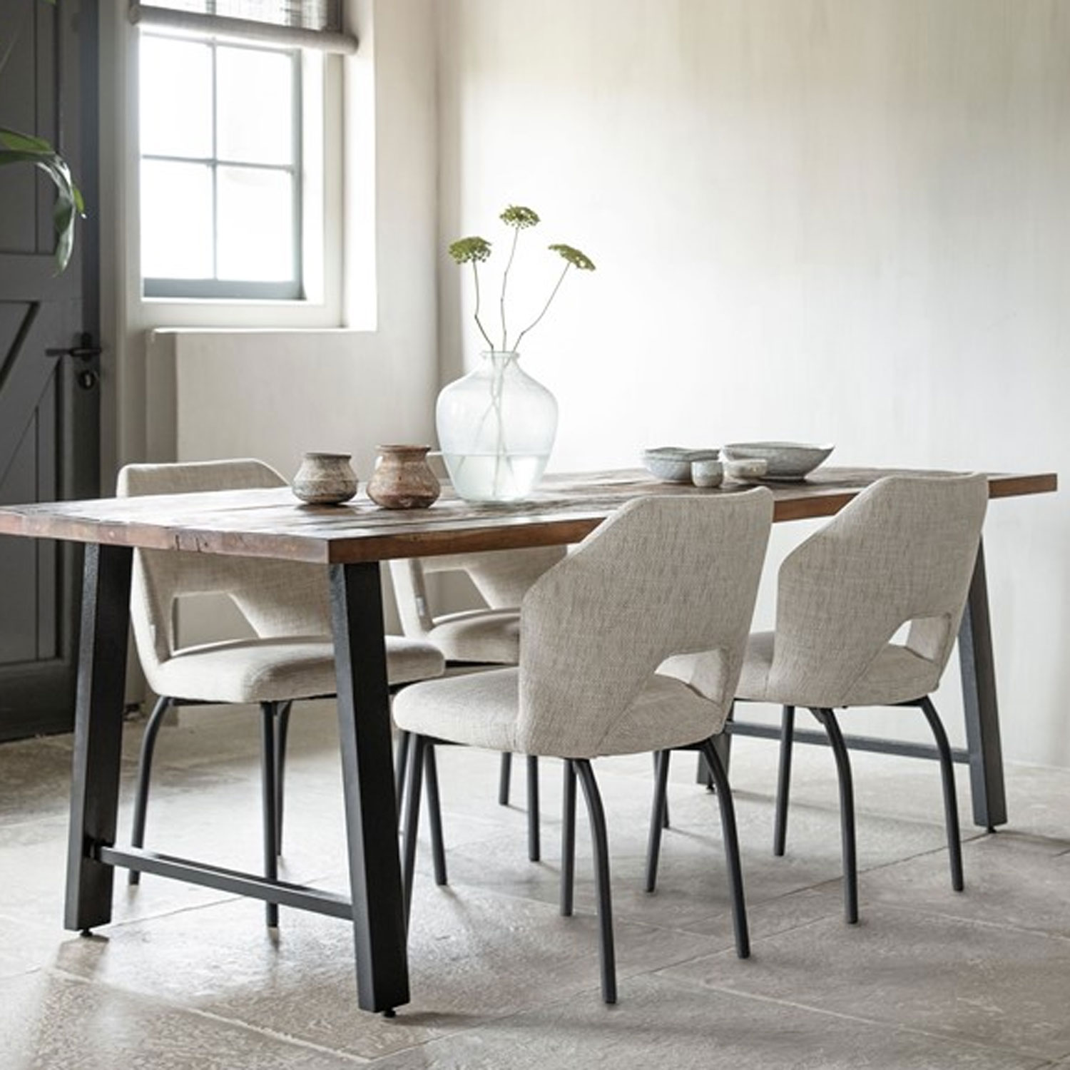 DTP Home Stuhl Bloom Stoff natur Esszimmerstuhl